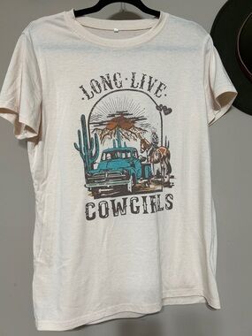Long Live Cowgirls Graphic Tee - Cream